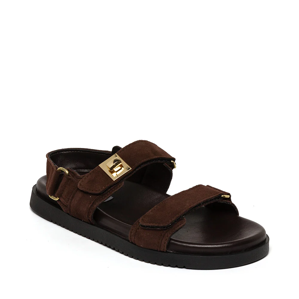 Mona-E Sandal DK BROWN SUEDE - Image 2